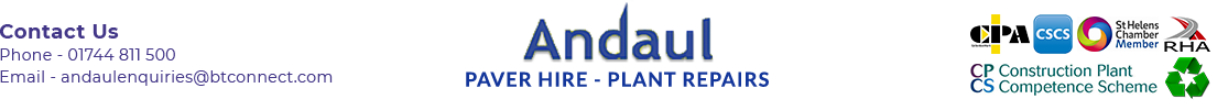 Plant Machinery Hire &amp; Repairs in St Helens, Liverpool &amp; the Northwest | Andaul LTD Logo